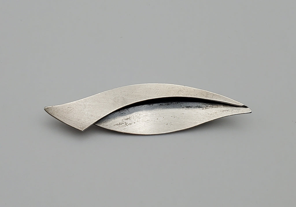 Beau - Vintage Sterling Silver Modern Design Brooch