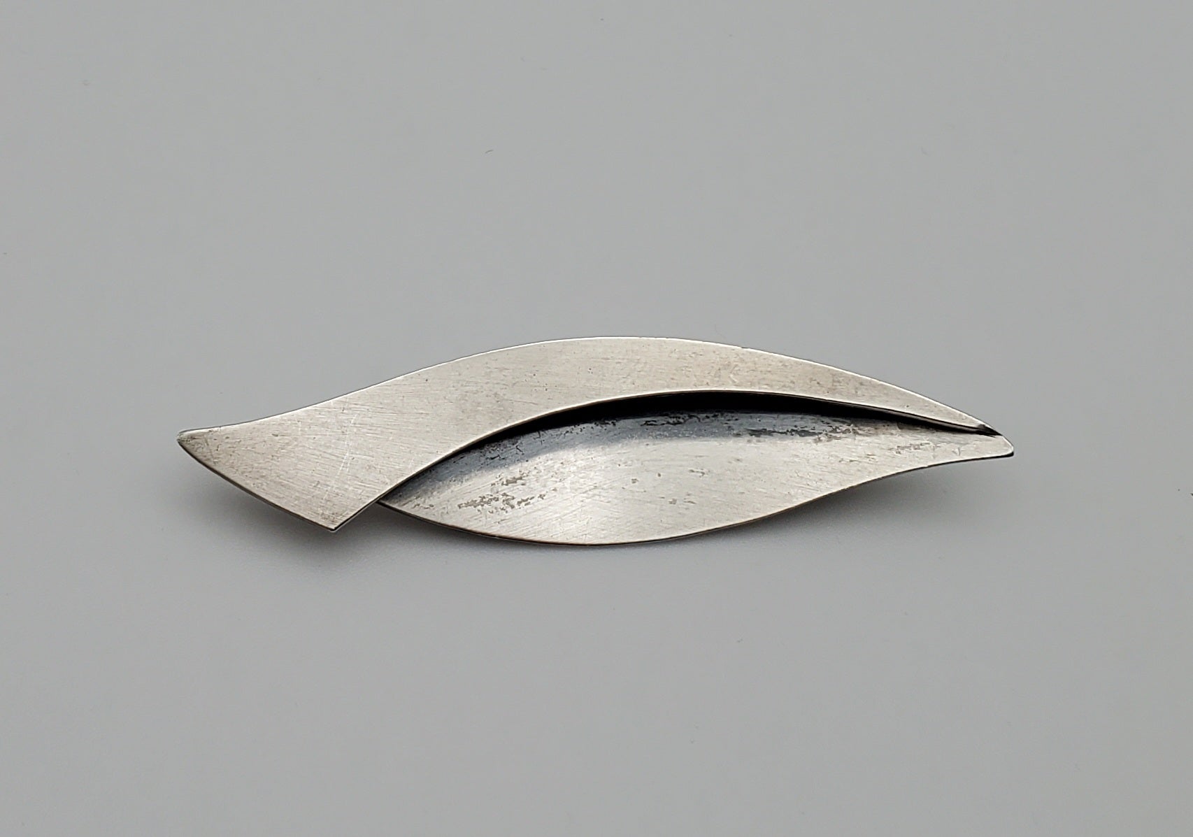 Beau - Vintage Sterling Silver Modern Design Brooch
