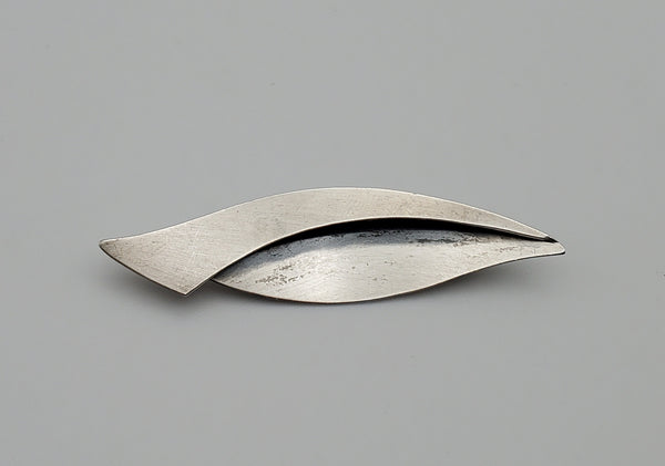 Beau - Vintage Sterling Silver Modern Design Brooch
