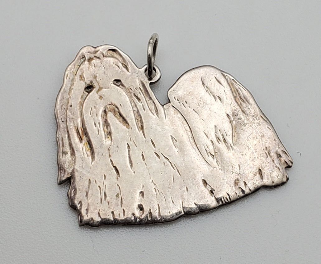 Vintage Shih Tzu Sterling Silver Charm