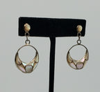 Anita Whitegoat - Vintage Inlaid Mother of Pearl Sterling Silver Earrings