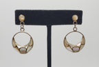 Anita Whitegoat - Vintage Inlaid Mother of Pearl Sterling Silver Earrings