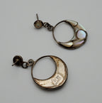 Anita Whitegoat - Vintage Inlaid Mother of Pearl Sterling Silver Earrings