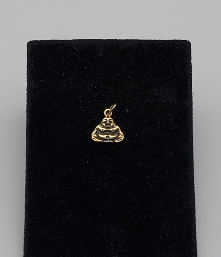 Gold Tone Seated Buddha Sterling Silver Charm