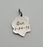 Vintage Young Girl's Profile Sterling Silver Charm