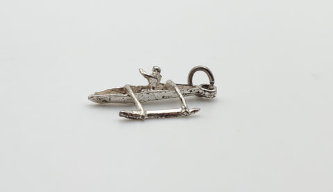 Outrigger Canoe Sterling Silver Charm