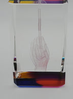 Glass Christian Cross Laser Engraved Glass Art