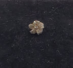 Vintage Hibiscus Silver Threaded Eye Pin Head
