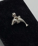 Dolphin with Loose Pearl Hinged Pendant