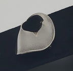 Vintage Sterling Silver Modernist Twisted Hoop Brooch