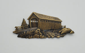 Jonette Jewelry - Vintage Covered Bridge Brooch