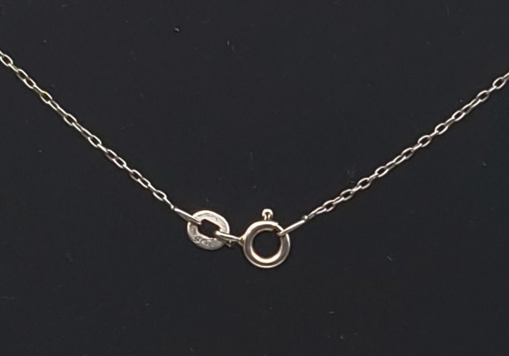Dolphins Sterling Silver Hoop Pendant on Sterling Silver Chain Necklace - 18.5"