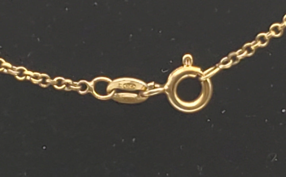 Diamonique Cubic Zirconia Gold Tone Sterling Silver Flower Pendant on Gold Tone Sterling Chain Necklace - 17.75"