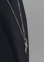 Cubic Zirconia Snowflake Pendant Chain Necklace - 18"