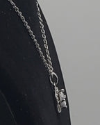 Cubic Zirconia Pendant Chain Necklace - 15.5 + 3.5"