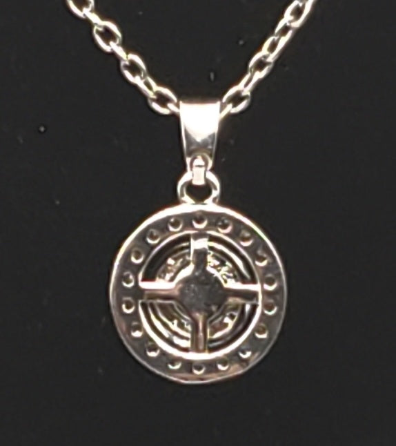 Cubic Zirconia Pendant Chain Necklace - 15.5 + 3.5"