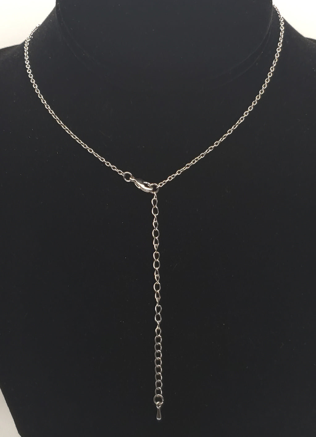 Cubic Zirconia Pendant Chain Necklace - 15.5 + 3.5"