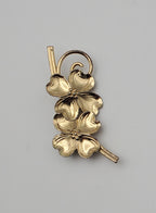 Beau - Vintage Gold Tone Sterling Silver Flowers Brooch