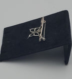 Sterling Silver Wire Dangling Butterfly Brooch