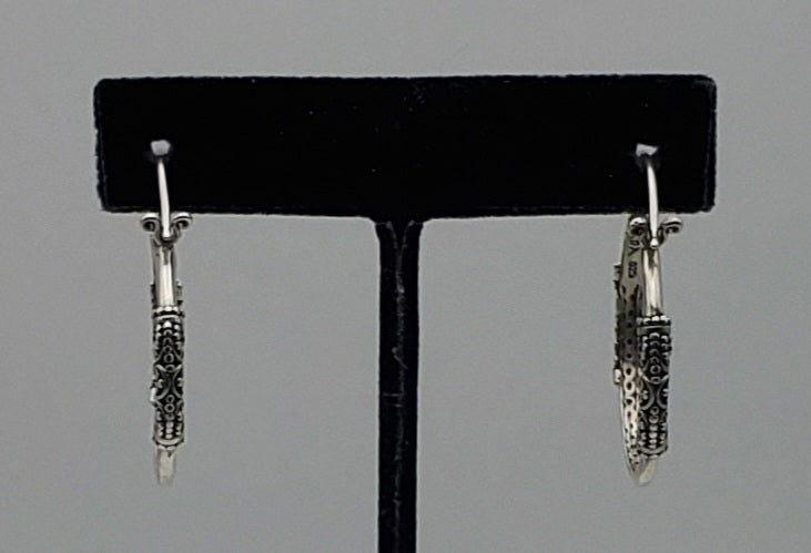 Sarda - Vintage Sterling Silver Hoop Earrings