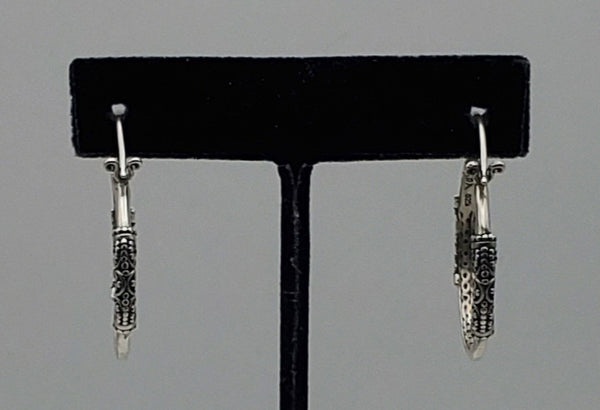 Sarda - Vintage Sterling Silver Hoop Earrings