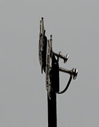 Vintage Sterling Silver Handmade Abalone Shell Inlaid Screw Back Earrings