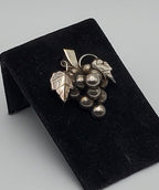 Vintage Sterling Silver Handmade Grape Bunch Brooch/Pendant
