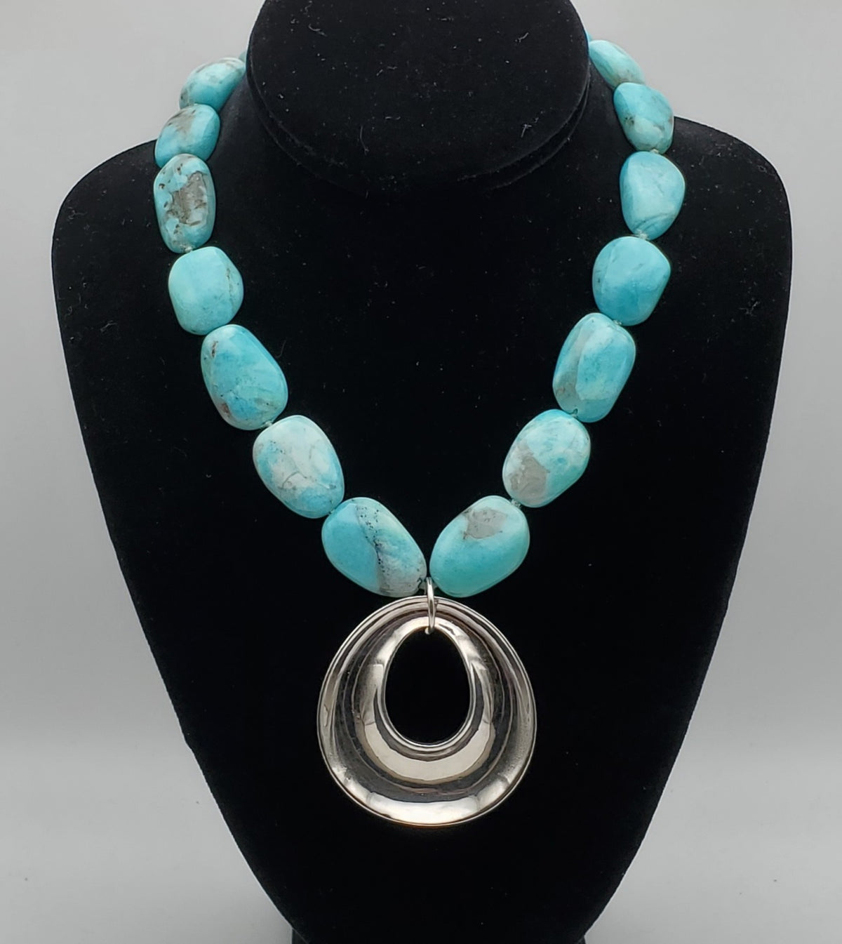 Simon Sebbag - Amazonite with Sterling Silver Pendant Necklace - 18"