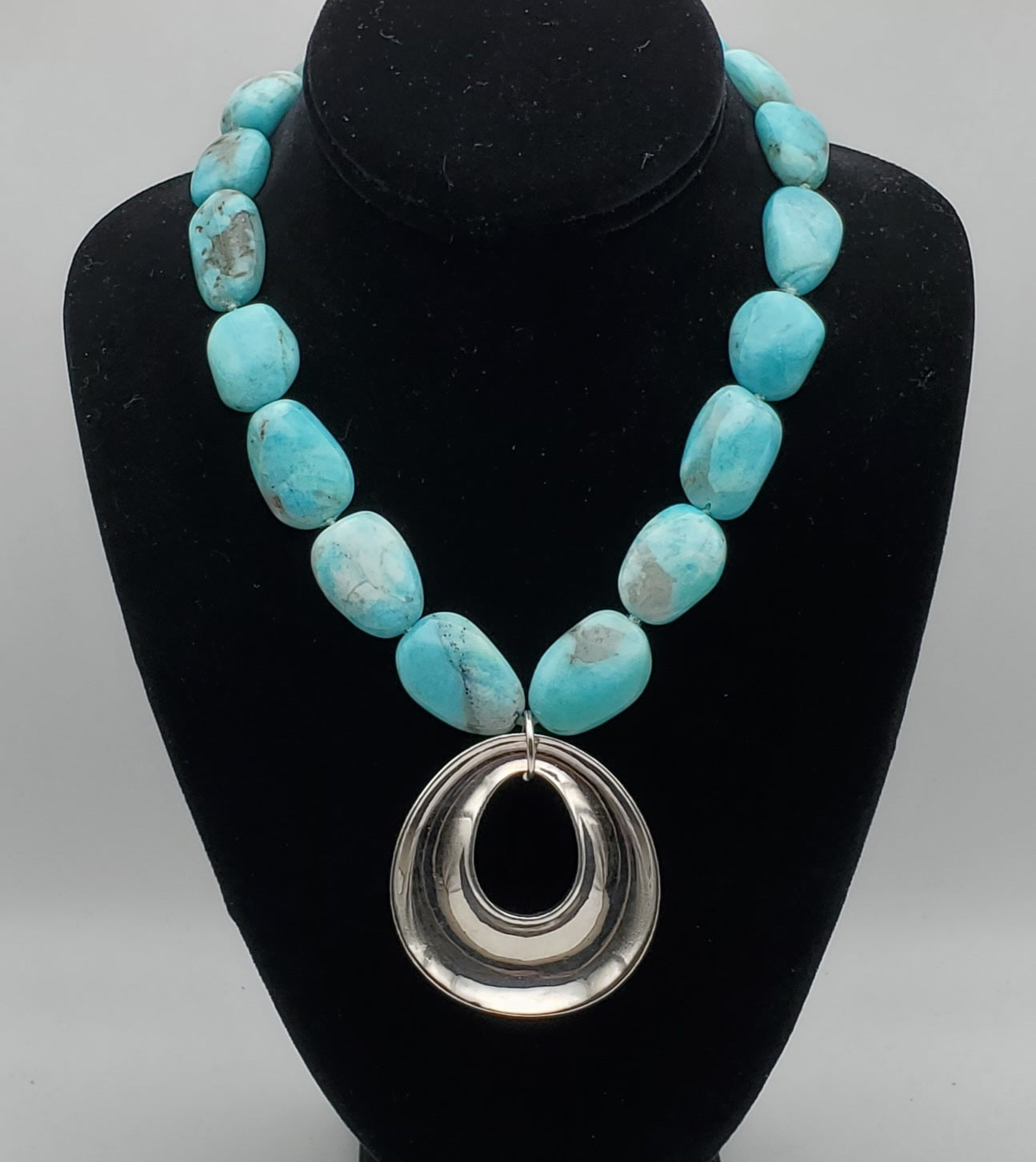 Simon Sebbag - Amazonite with Sterling Silver Pendant Necklace - 18"