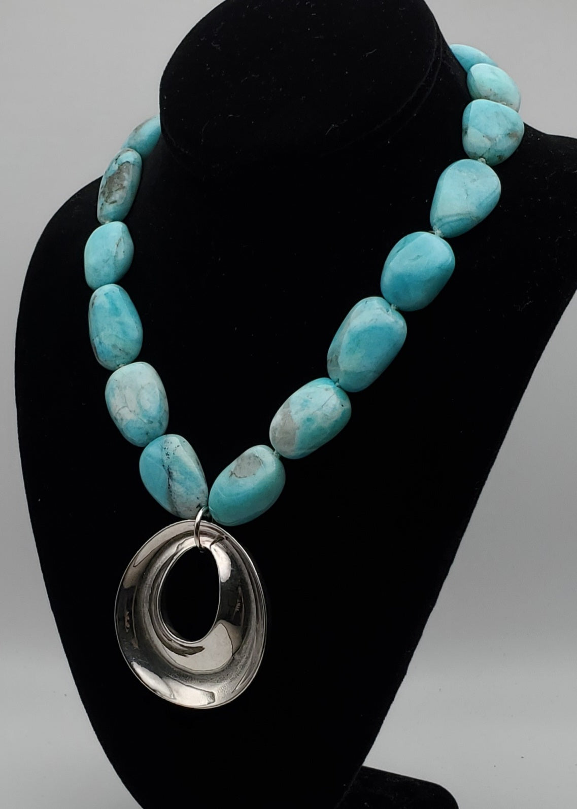 Simon Sebbag - Amazonite with Sterling Silver Pendant Necklace - 18"
