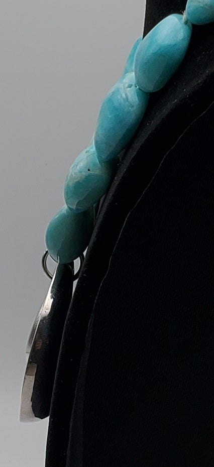 Simon Sebbag - Amazonite with Sterling Silver Pendant Necklace - 18"