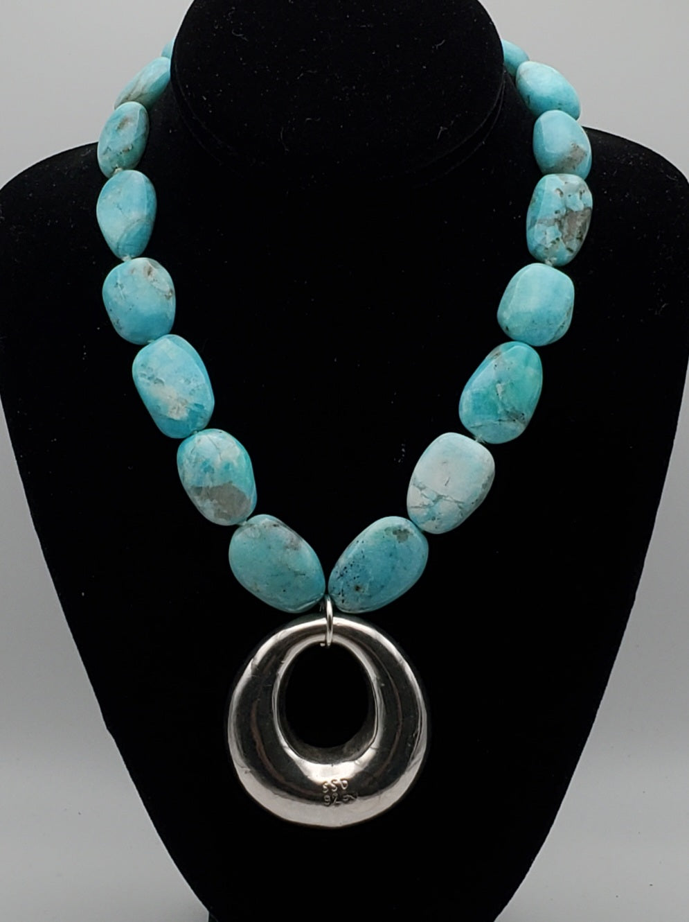Simon Sebbag - Amazonite with Sterling Silver Pendant Necklace - 18"