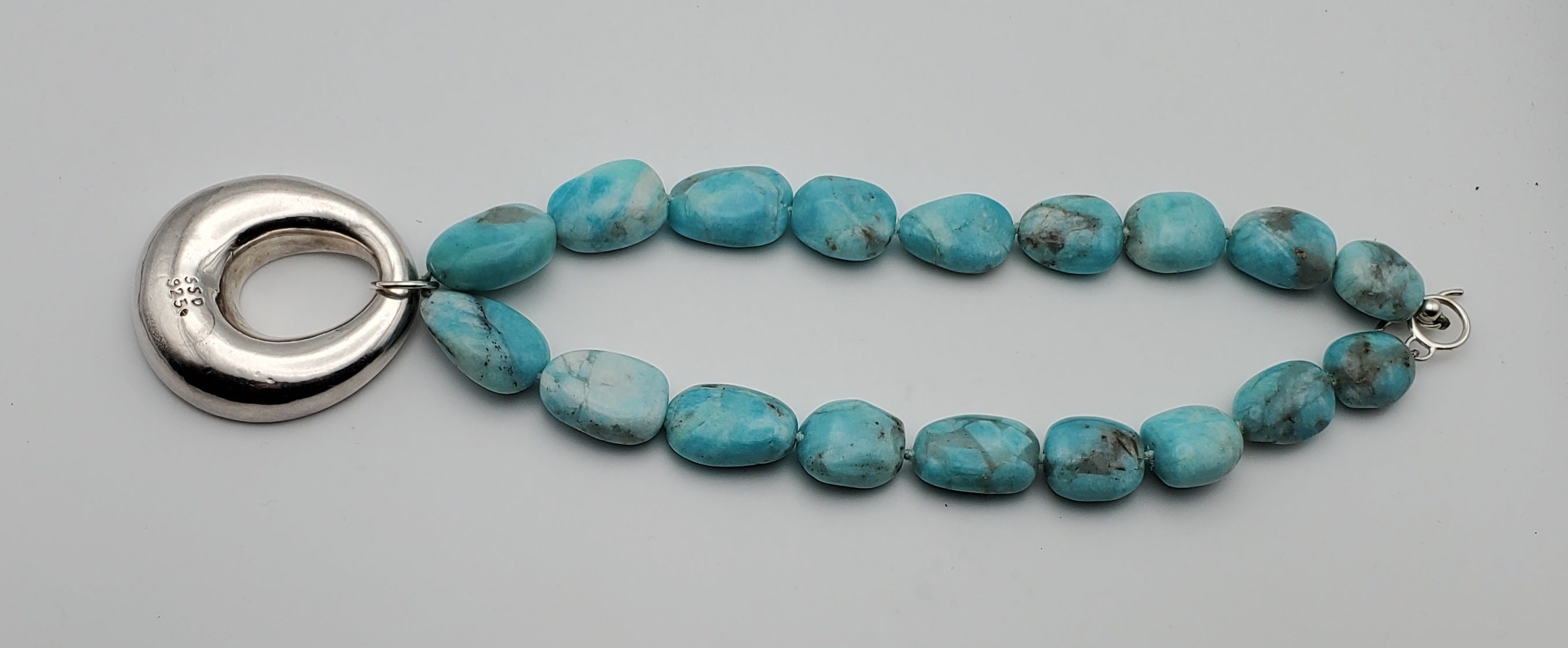 Simon Sebbag - Amazonite with Sterling Silver Pendant Necklace - 18"