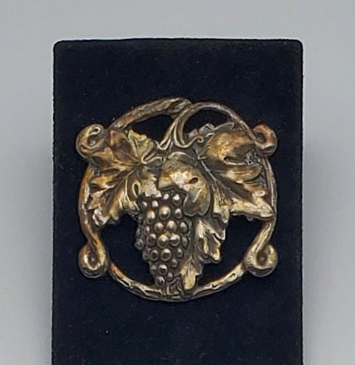Vintage Art Nouveau Sterling Silver Grapevine Brooch - MISSING PIN