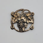 Vintage Art Nouveau Sterling Silver Grapevine Brooch - MISSING PIN