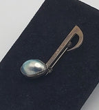 Vintage Tahitian Pearl Sterling Silver Eighth Note Brooch
