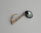 Vintage Tahitian Pearl Sterling Silver Eighth Note Brooch