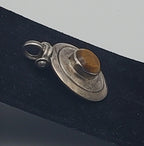 Vintage 950 Silver and Tiger's Eye Handmade Pendant