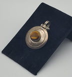 Vintage 950 Silver and Tiger's Eye Handmade Pendant