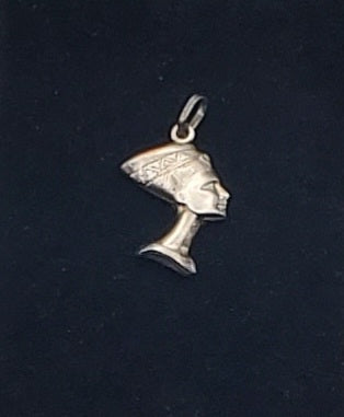 Nefertiti Bust Sterling Silver Italian Pendant