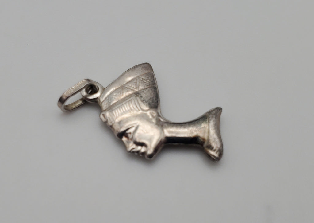Nefertiti Bust Sterling Silver Italian Pendant