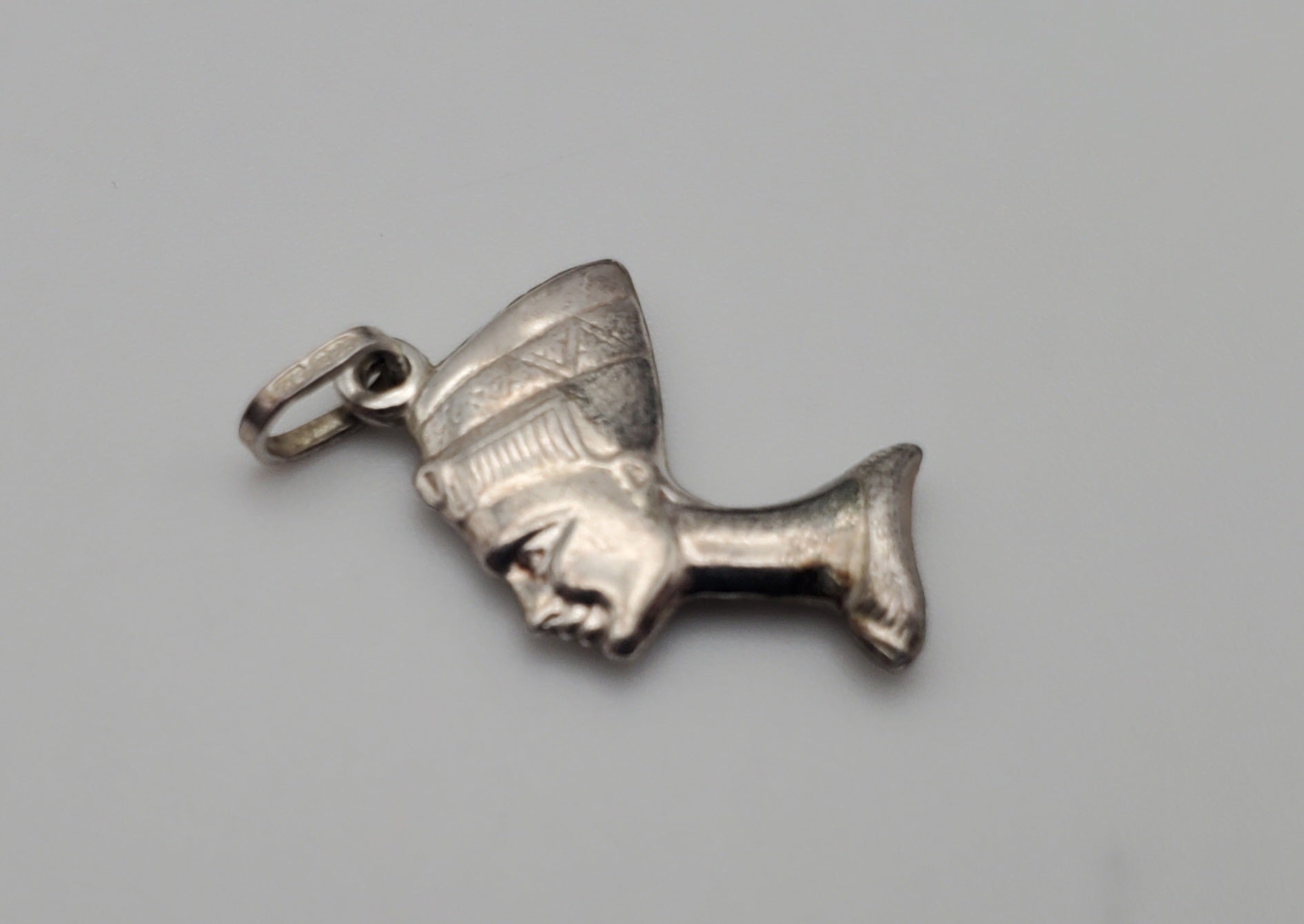 Nefertiti Bust Sterling Silver Italian Pendant