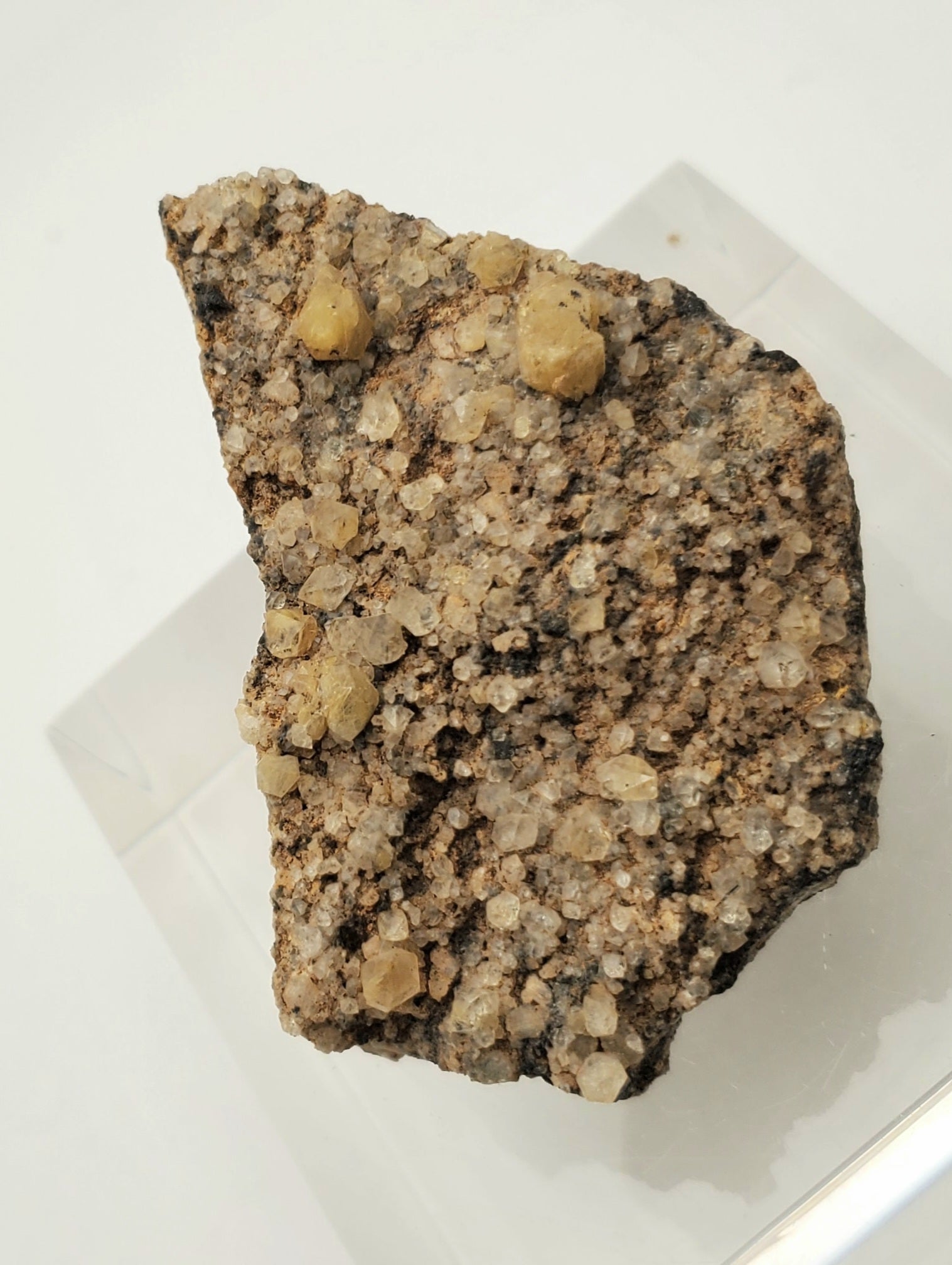 Rutile Quartz Crystal Cluster Mineral Specimen on Matrix - Pakistan