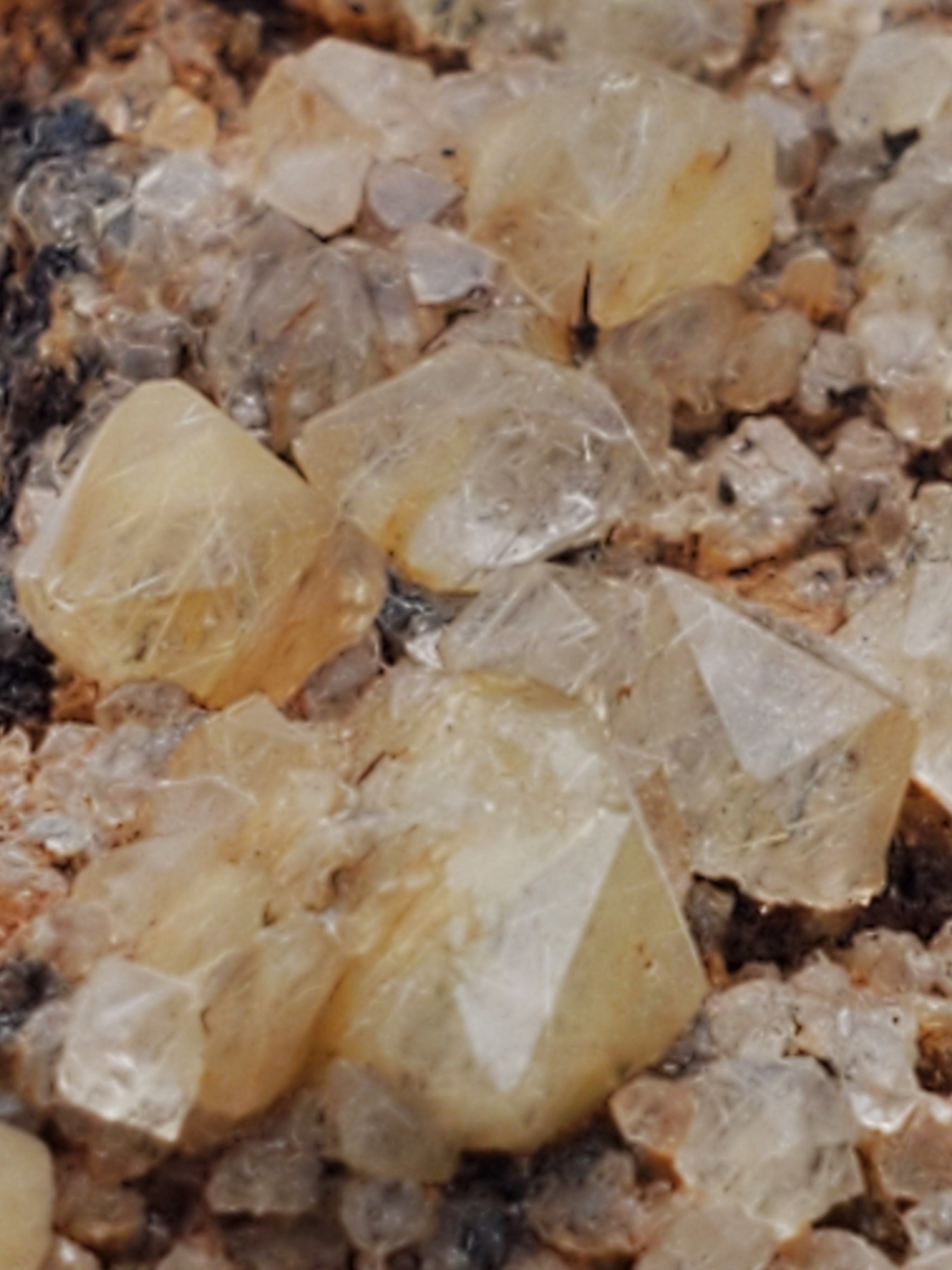 Rutile Quartz Crystal Cluster Mineral Specimen on Matrix - Pakistan