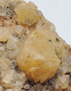 Rutile Quartz Crystal Cluster Mineral Specimen on Matrix - Pakistan