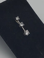 Sterling Graduated Rhinestone Drop Pendant