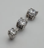 Sterling Graduated Rhinestone Drop Pendant