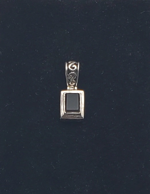 Sterling Silver Black Onyx Pendant