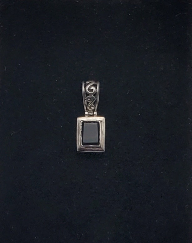 Sterling Silver Black Onyx Pendant