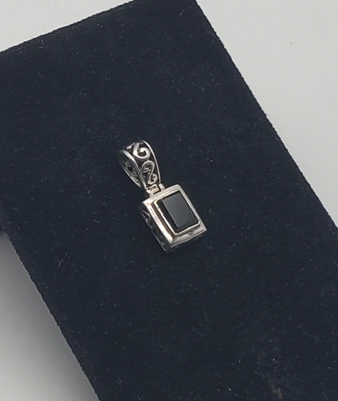 Sterling Silver Black Onyx Pendant